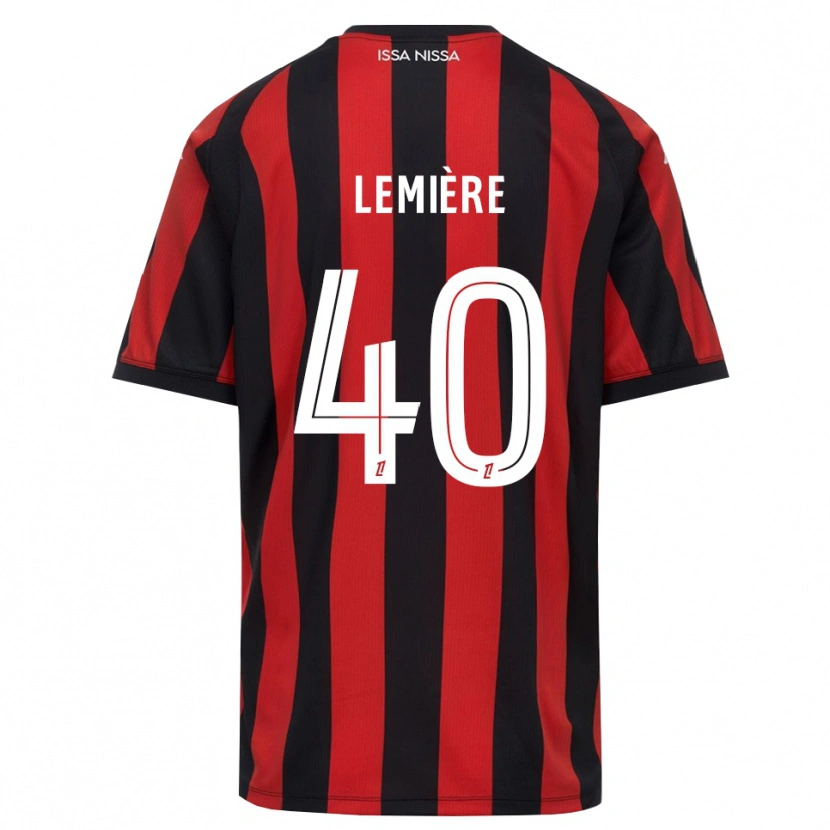 Danxen Homem Camisola Pauline Lemière #40 Vermelho Preto Branco Principal 2026/27 Camisa Brasil