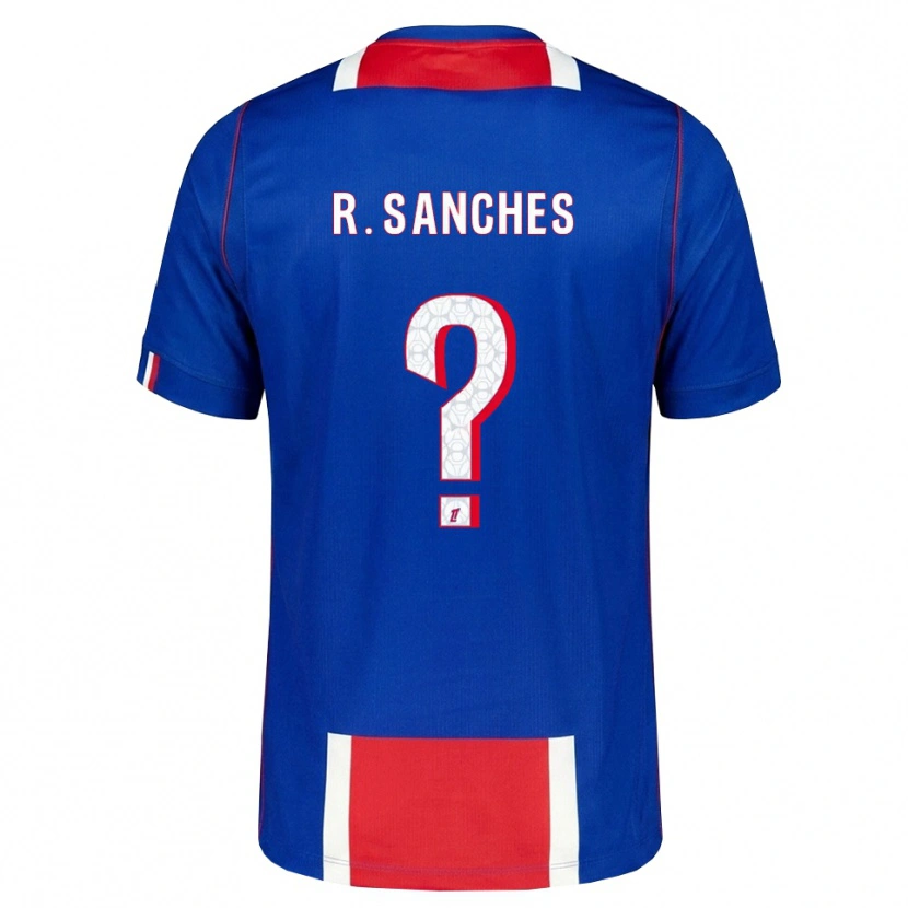 Danxen Homem Camisola Renato Sanches #0 Vermelho Branco Azul Principal 2026/27 Camisa Brasil