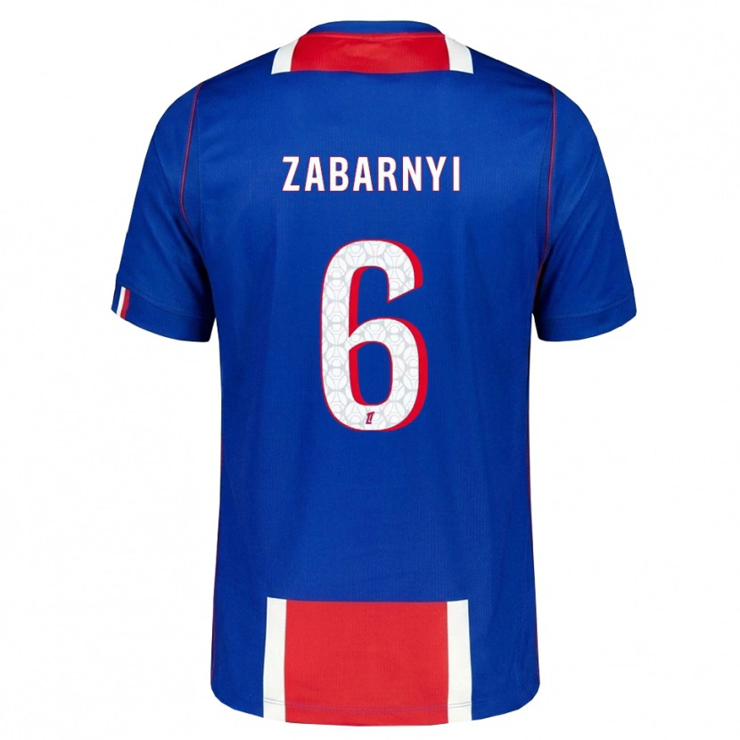 Danxen Homem Camisola Ilya Zabarnyi #6 Vermelho Branco Azul Principal 2026/27 Camisa Brasil