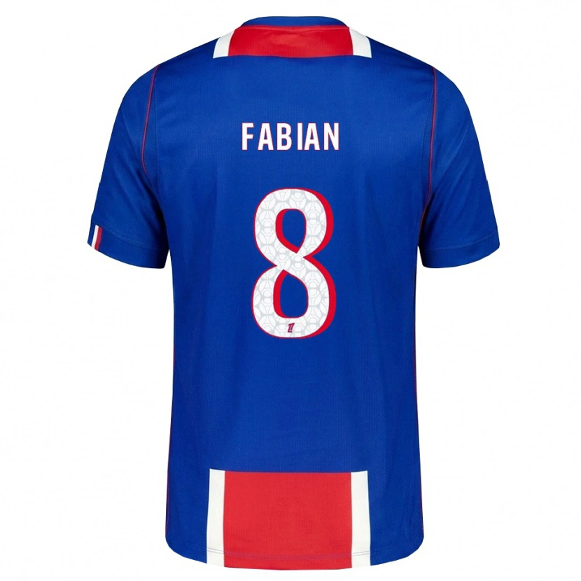 Danxen Homem Camisola Fabián Ruiz #8 Vermelho Branco Azul Principal 2026/27 Camisa Brasil