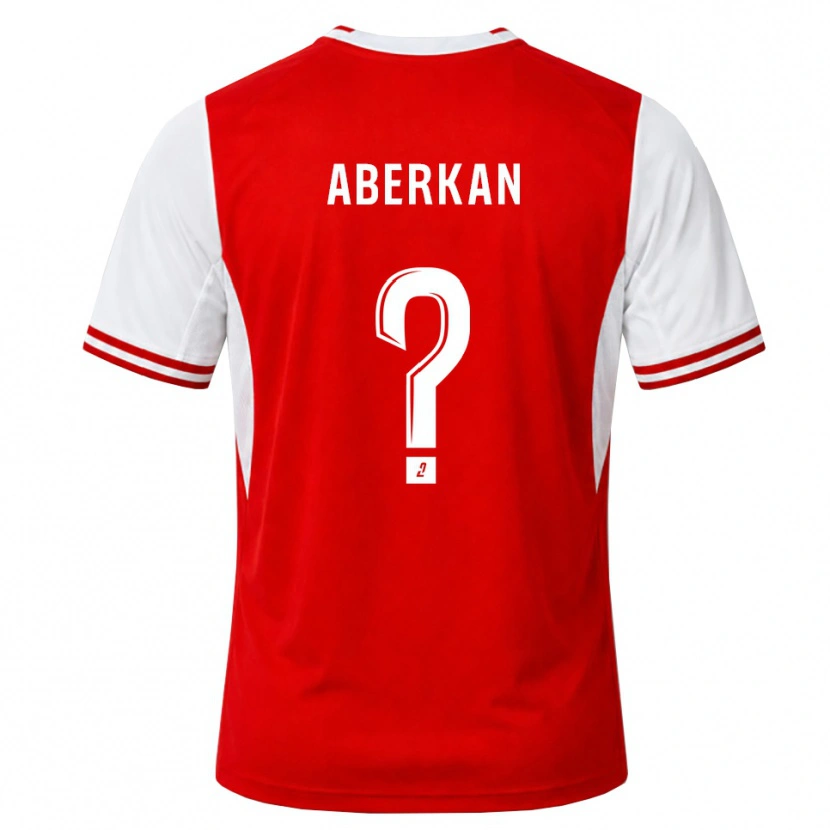 Danxen Homem Camisola Yassine Aberkan #0 Vermelho Branco Principal 2026/27 Camisa Brasil