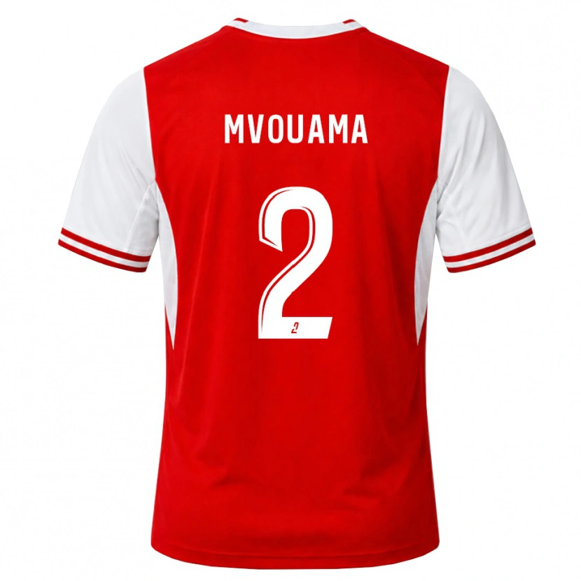Danxen Homem Camisola Oliver Mvouama #2 Vermelho Branco Principal 2026/27 Camisa Brasil