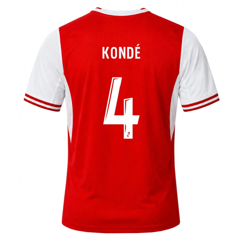 Danxen Homem Camisola Jean-Charles Kondé #4 Vermelho Branco Principal 2026/27 Camisa Brasil