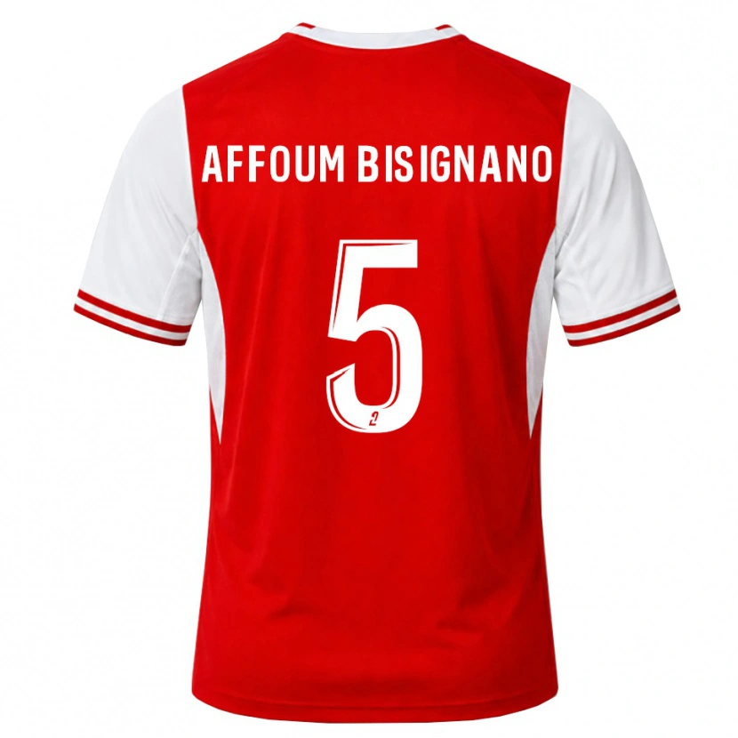 Danxen Homem Camisola Layan Affoum Bisignano #5 Vermelho Branco Principal 2026/27 Camisa Brasil