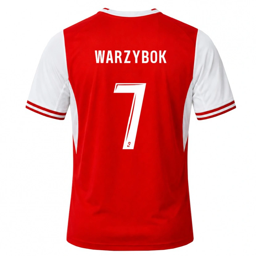 Danxen Homem Camisola Olivier Warzybok #7 Vermelho Branco Principal 2026/27 Camisa Brasil