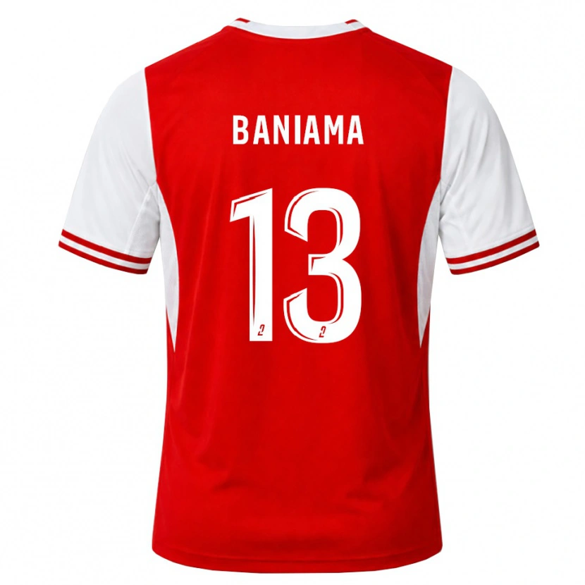 Danxen Homem Camisola Messie Baniama #13 Vermelho Branco Principal 2026/27 Camisa Brasil