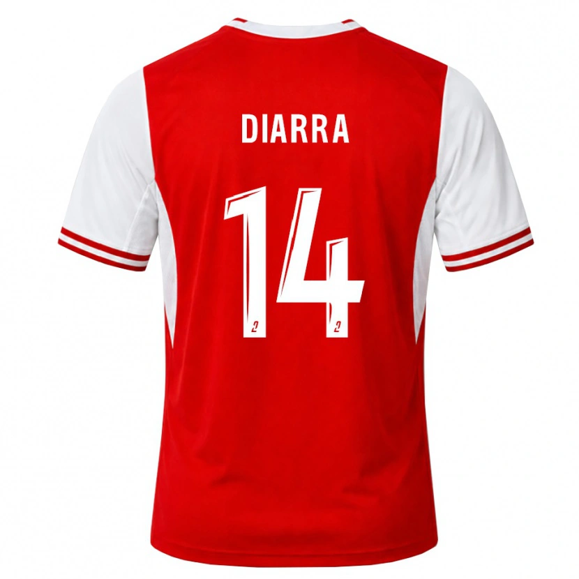 Danxen Homem Camisola Amidou Diarra #14 Vermelho Branco Principal 2026/27 Camisa Brasil