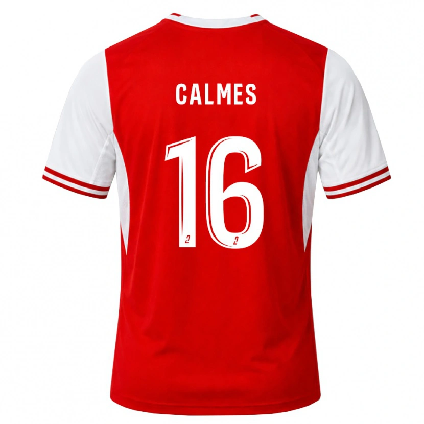 Danxen Homem Camisola Alexandre Calmes #16 Vermelho Branco Principal 2026/27 Camisa Brasil
