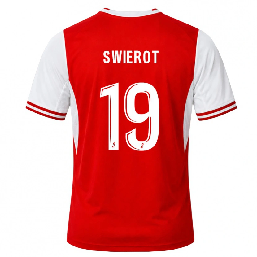 Danxen Homem Camisola Julie Swierot #19 Vermelho Branco Principal 2026/27 Camisa Brasil