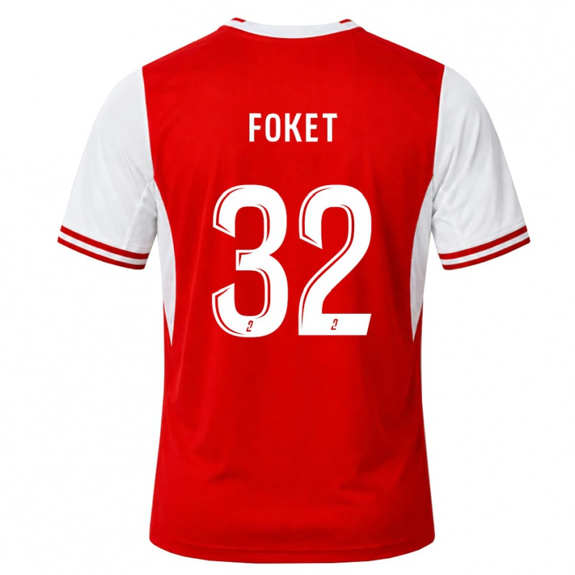 Danxen Homem Camisola Thomas Foket #32 Vermelho Branco Principal 2026/27 Camisa Brasil