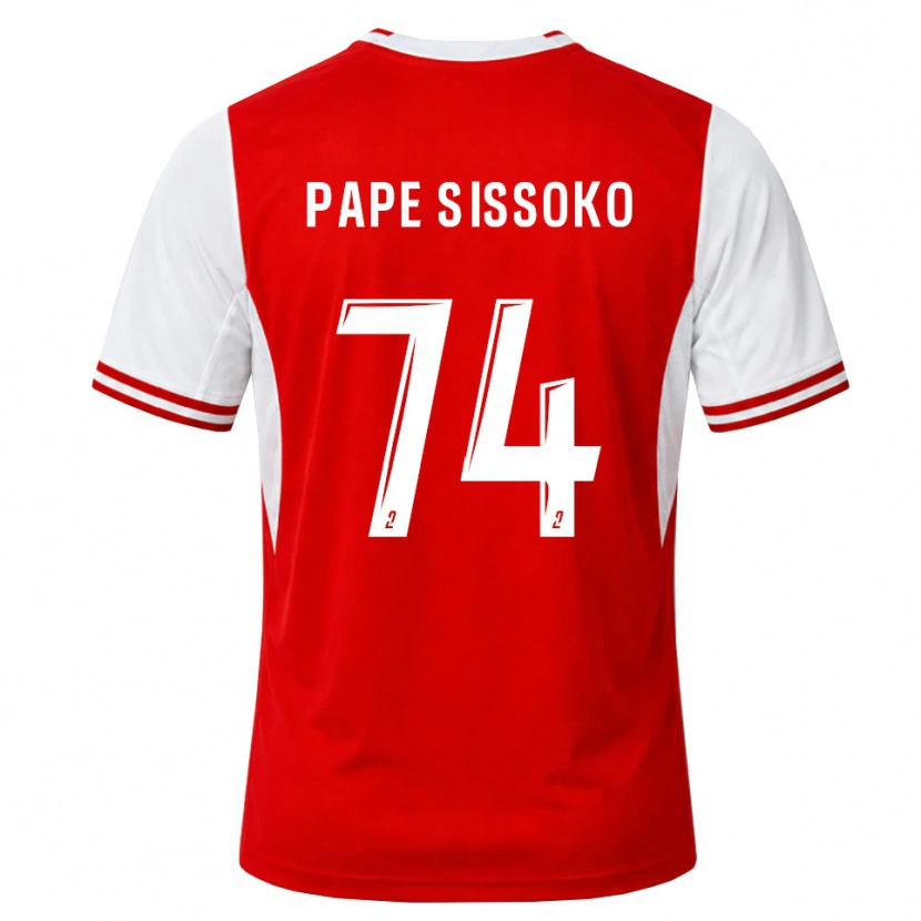 Danxen Homem Camisola Niama Pape Sissoko #74 Vermelho Branco Principal 2026/27 Camisa Brasil