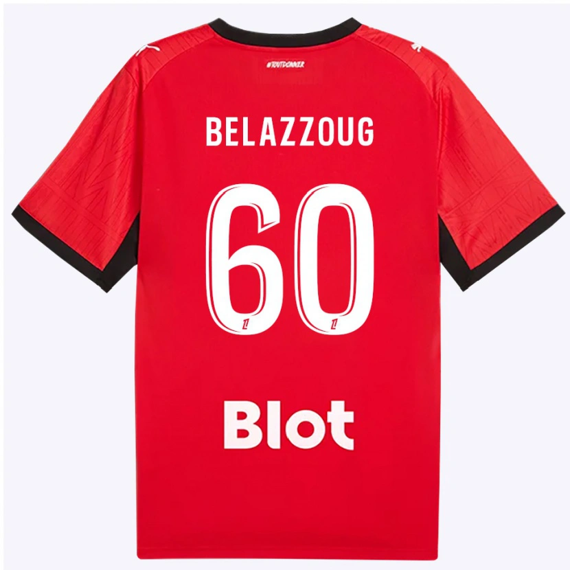 Danxen Homem Camisola Kilian Belazzoug #60 Vermelho Preto Branco Principal 2026/27 Camisa Brasil
