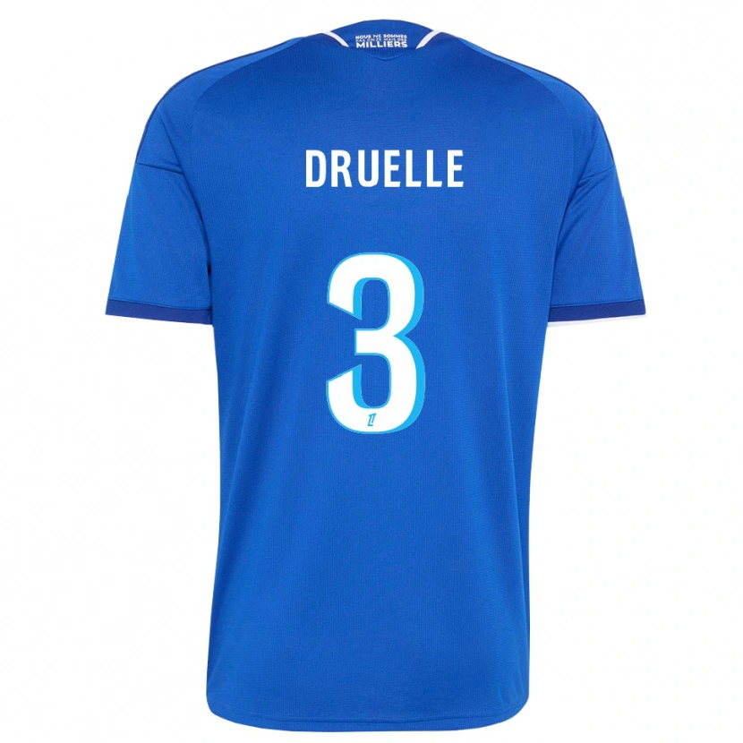 Danxen Homem Camisola Robin Druelle #3 Azul Real Branco Principal 2026/27 Camisa Brasil