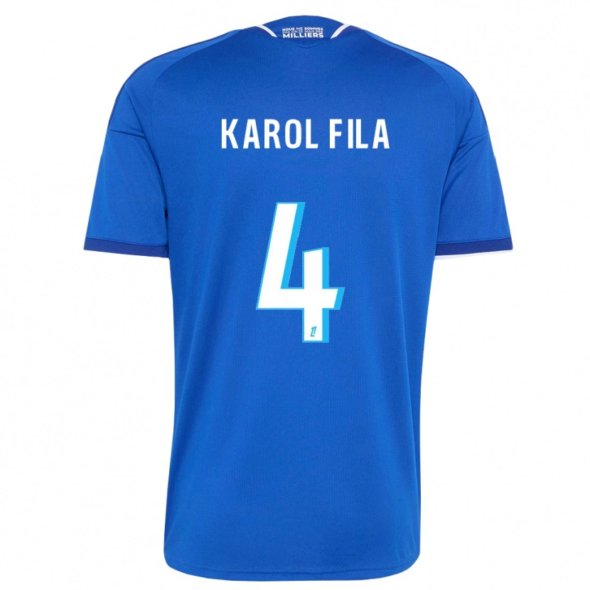 Danxen Homem Camisola Karol Fila #4 Azul Real Branco Principal 2026/27 Camisa Brasil