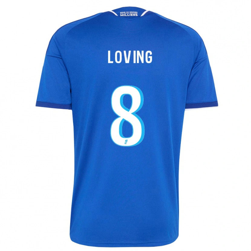 Danxen Homem Camisola Emma Loving #8 Azul Real Branco Principal 2026/27 Camisa Brasil