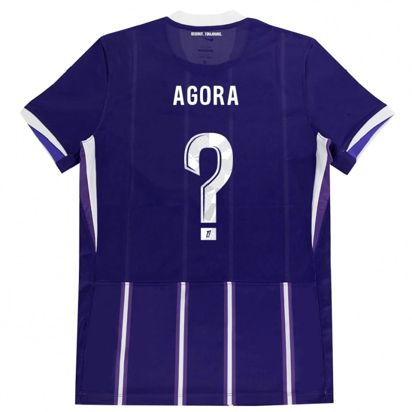 Danxen Homem Camisola Yannick Agora #0 Roxo Branco Principal 2026/27 Camisa Brasil