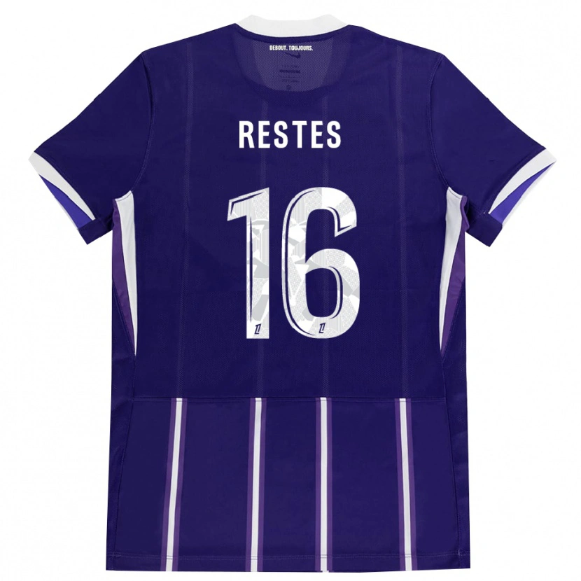Danxen Homem Camisola Guillaume Restes #16 Roxo Branco Principal 2026/27 Camisa Brasil
