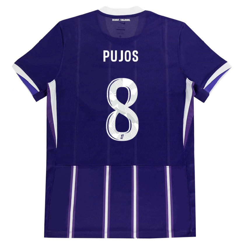Danxen Homem Camisola Lenny Pujos #8 Roxo Branco Principal 2026/27 Camisa Brasil