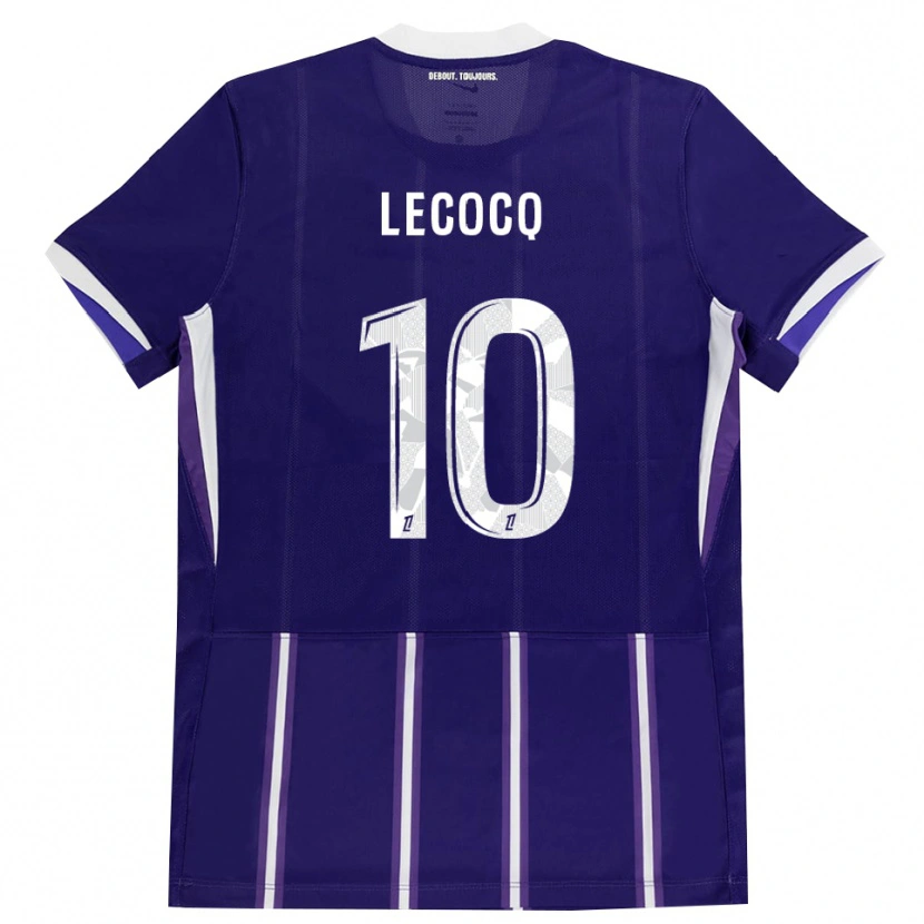 Danxen Homem Camisola Anaëlle Lecocq #10 Roxo Branco Principal 2026/27 Camisa Brasil