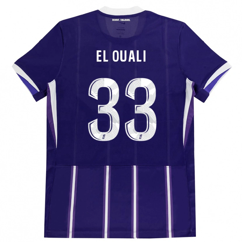 Danxen Homem Camisola Adam El Ouali #33 Roxo Branco Principal 2026/27 Camisa Brasil