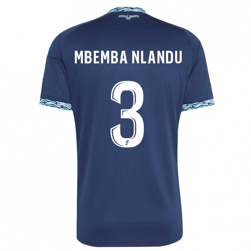 Danxen Homem Camisola Emmanuel Mbemba #3 Azul Aço Branco Principal 2026/27 Camisa Brasil