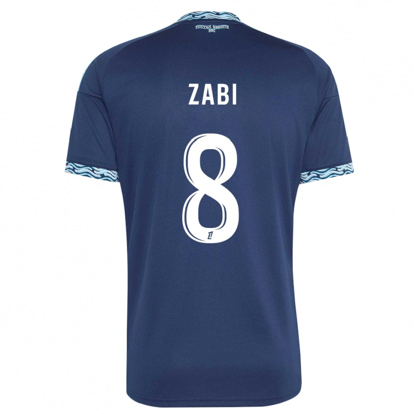 Danxen Homem Camisola Patrick Zabi #8 Azul Aço Branco Principal 2026/27 Camisa Brasil