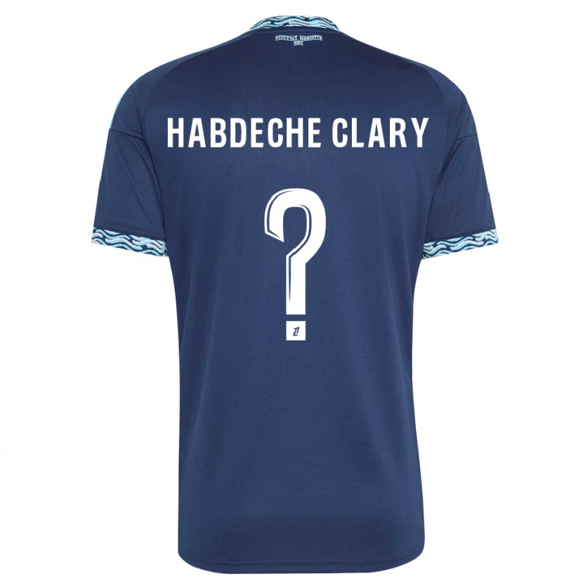 Danxen Homem Camisola Yanis Habdeche Clary #0 Azul Aço Branco Principal 2026/27 Camisa Brasil