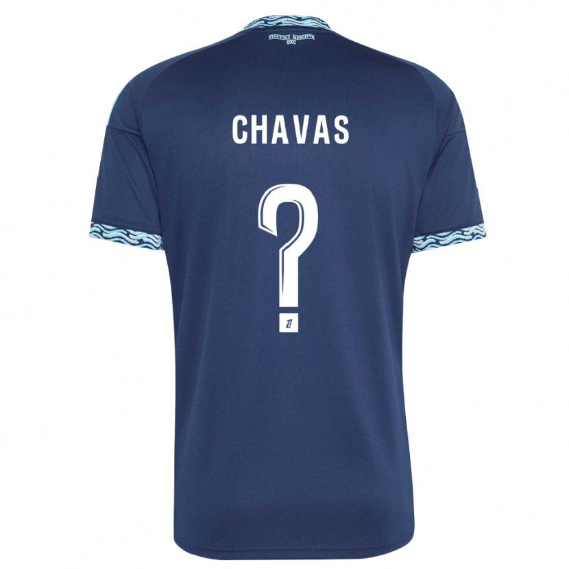 Danxen Homem Camisola Mylène Chavas #0 Azul Aço Branco Principal 2026/27 Camisa Brasil