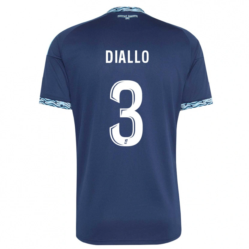 Danxen Homem Camisola Ibrahim Diallo #3 Azul Aço Branco Principal 2026/27 Camisa Brasil