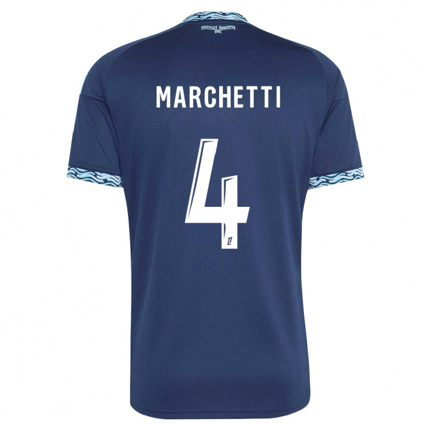 Danxen Homem Camisola Vincent Marchetti #4 Azul Aço Branco Principal 2026/27 Camisa Brasil