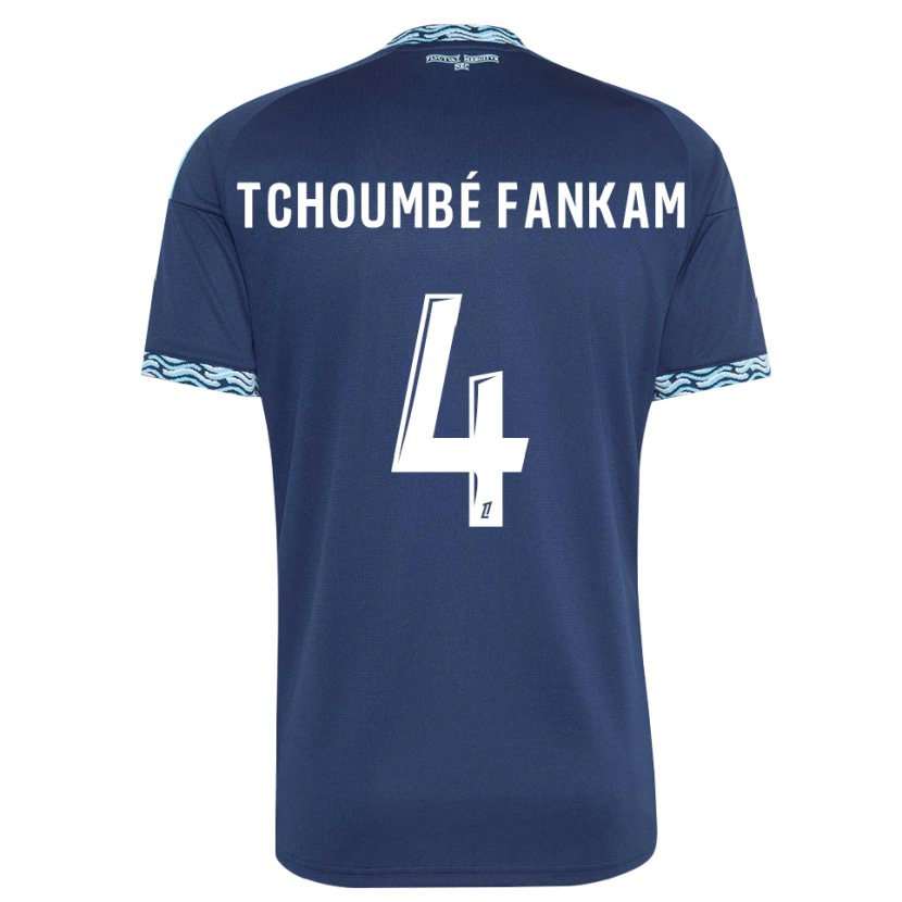 Danxen Homem Camisola Erwan Tchoumbé Fankam #4 Azul Aço Branco Principal 2026/27 Camisa Brasil