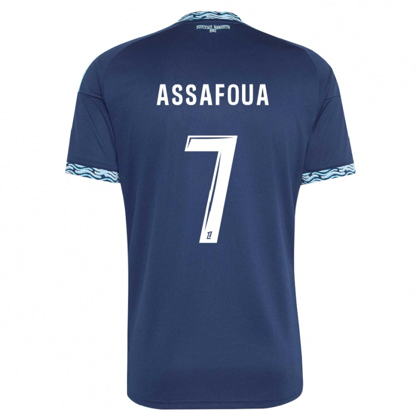 Danxen Homem Camisola Nolhan Assafoua #7 Azul Aço Branco Principal 2026/27 Camisa Brasil