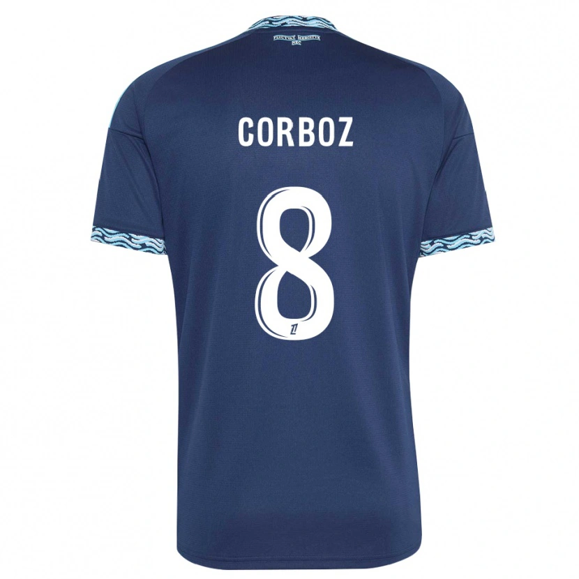Danxen Homem Camisola Daphné Corboz #8 Azul Aço Branco Principal 2026/27 Camisa Brasil