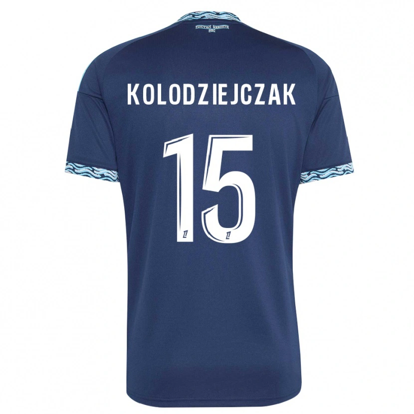 Danxen Homem Camisola Timothée Kolodziejczak #15 Azul Aço Branco Principal 2026/27 Camisa Brasil