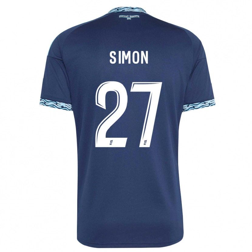 Danxen Homem Camisola Moses Simon #27 Azul Aço Branco Principal 2026/27 Camisa Brasil