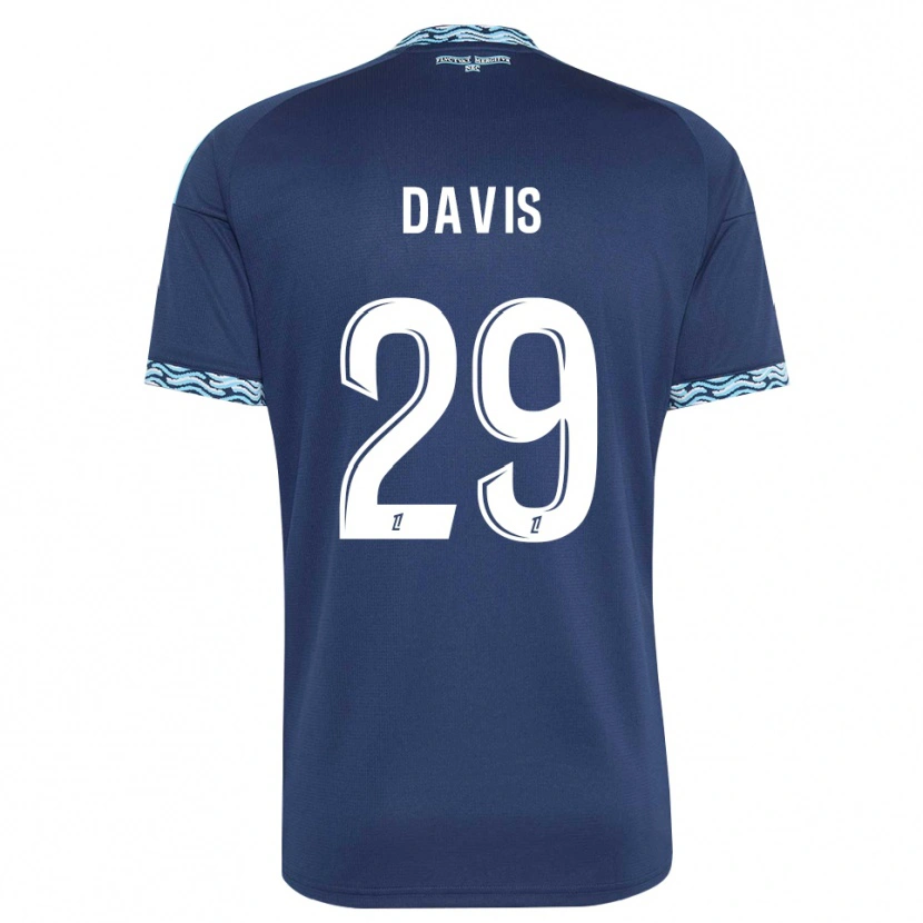 Danxen Homem Camisola Deja Davis #29 Azul Aço Branco Principal 2026/27 Camisa Brasil