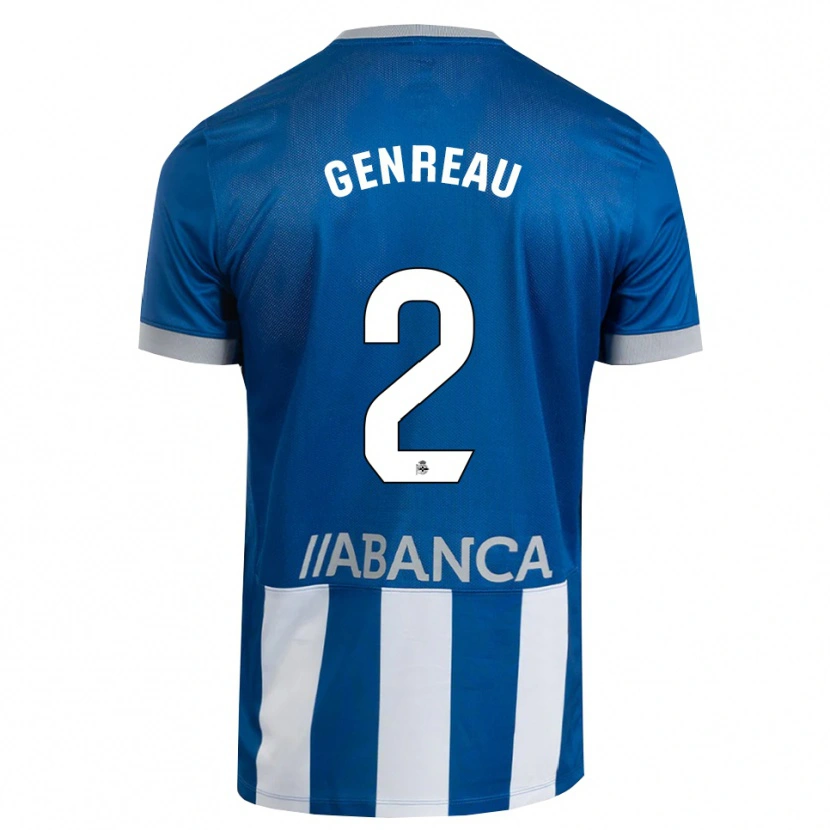 Danxen Homem Camisola Denis Genreau #2 Azul Cinza Branco Principal 2026/27 Camisa Brasil