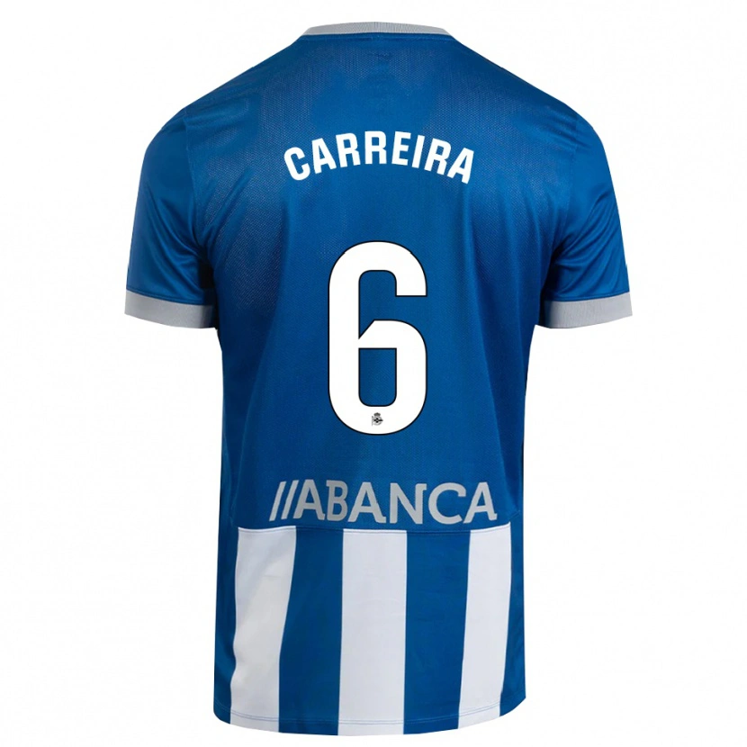 Danxen Homem Camisola David Carreira #6 Azul Cinza Branco Principal 2026/27 Camisa Brasil
