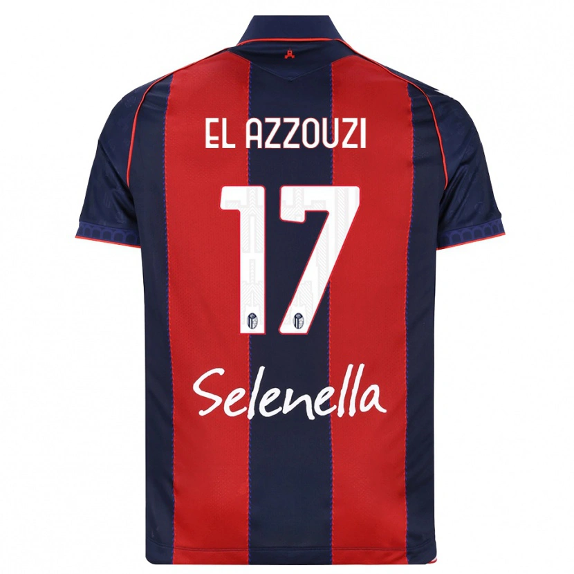 Danxen Homem Camisola Oussama El Azzouzi #17 Azul Real Vermelho Branco Principal 2026/27 Camisa Brasil