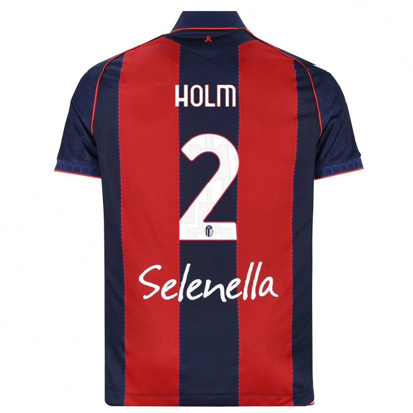 Danxen Homem Camisola Emil Holm #2 Azul Real Vermelho Branco Principal 2026/27 Camisa Brasil