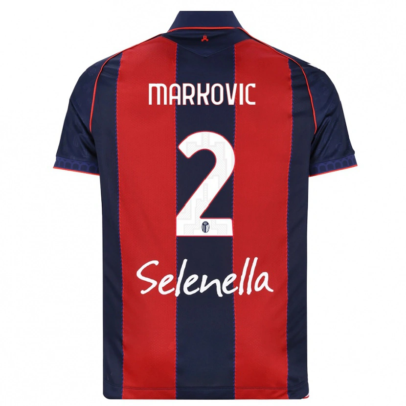 Danxen Homem Camisola Petar Markovic #2 Azul Real Vermelho Branco Principal 2026/27 Camisa Brasil