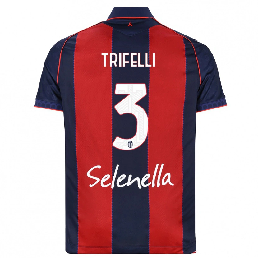 Danxen Homem Camisola Edoardo Trifelli #3 Azul Real Vermelho Branco Principal 2026/27 Camisa Brasil