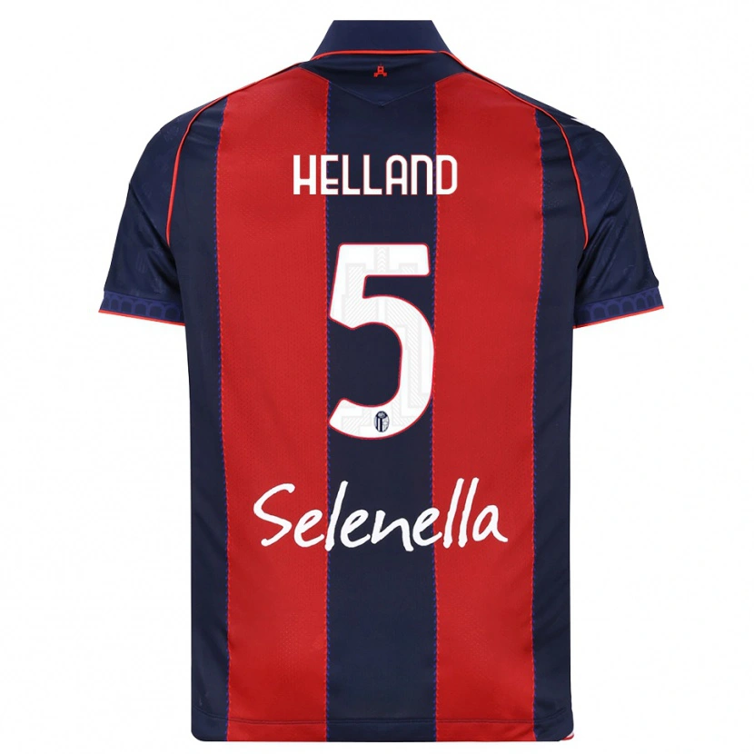 Danxen Homem Camisola Eivind Helland #5 Azul Real Vermelho Branco Principal 2026/27 Camisa Brasil