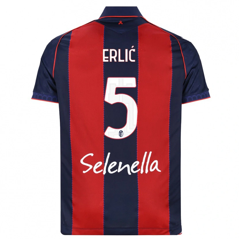 Danxen Homem Camisola Martin Erlić #5 Azul Real Vermelho Branco Principal 2026/27 Camisa Brasil