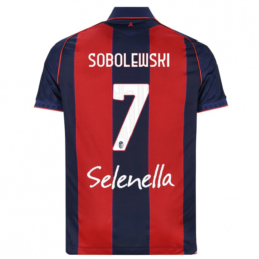 Danxen Homem Camisola Konrad Sobolewski #7 Azul Real Vermelho Branco Principal 2026/27 Camisa Brasil