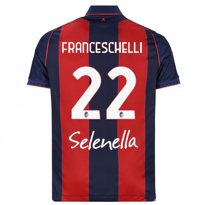 Danxen Homem Camisola Matteo Franceschelli #22 Azul Real Vermelho Branco Principal 2026/27 Camisa Brasil