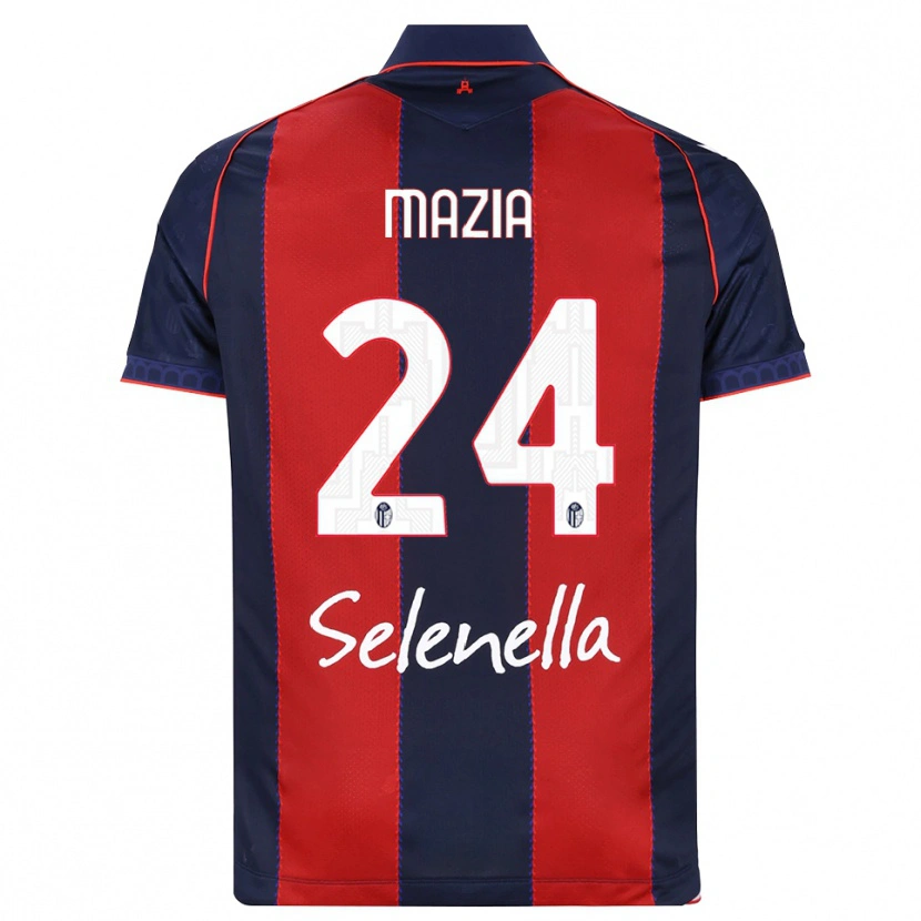 Danxen Homem Camisola Andrea Mazia #24 Azul Real Vermelho Branco Principal 2026/27 Camisa Brasil
