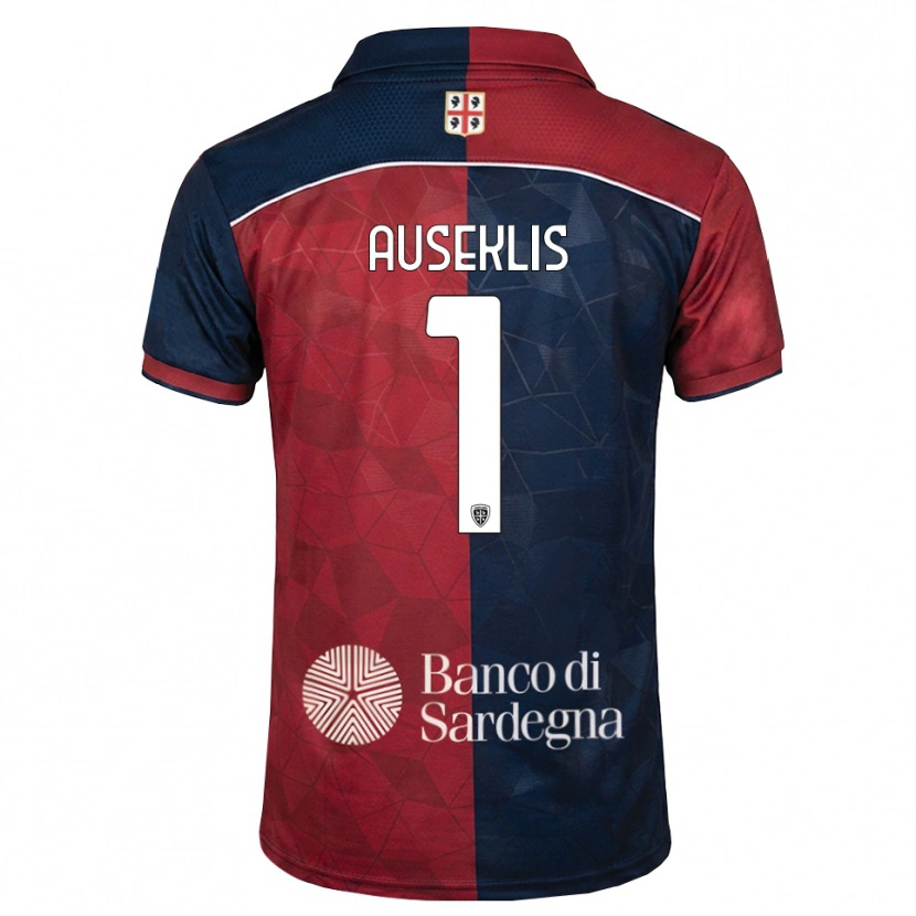 Danxen Homem Camisola Henrijs Auseklis #1 Bordô Azul Real Principal 2026/27 Camisa Brasil