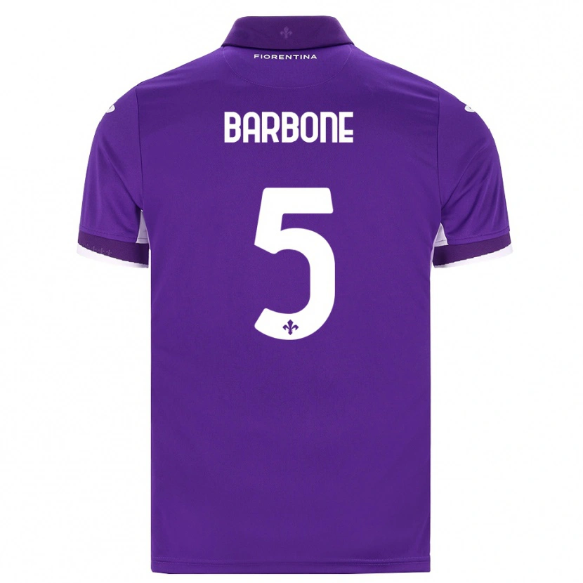 Danxen Homem Camisola Mattia Barbone #5 Roxo Branco Rosa Principal 2026/27 Camisa Brasil