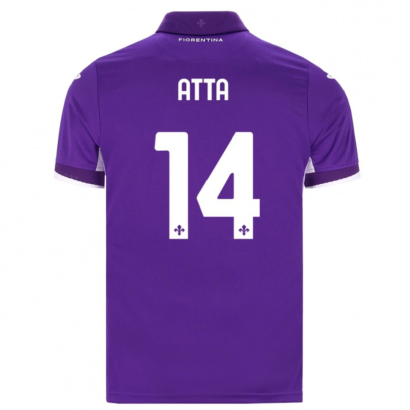Danxen Homem Camisola Arthur Atta #14 Roxo Branco Rosa Principal 2026/27 Camisa Brasil